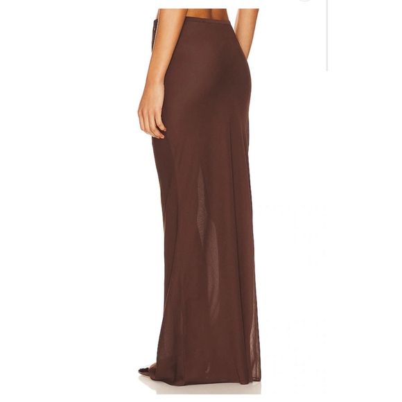 Revolve Ladies LIONESS Chocolate Brown Skirt - Picture 3 of 5